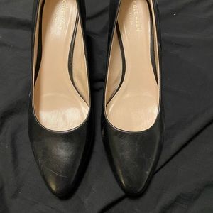 Black leather Cole Haan heels